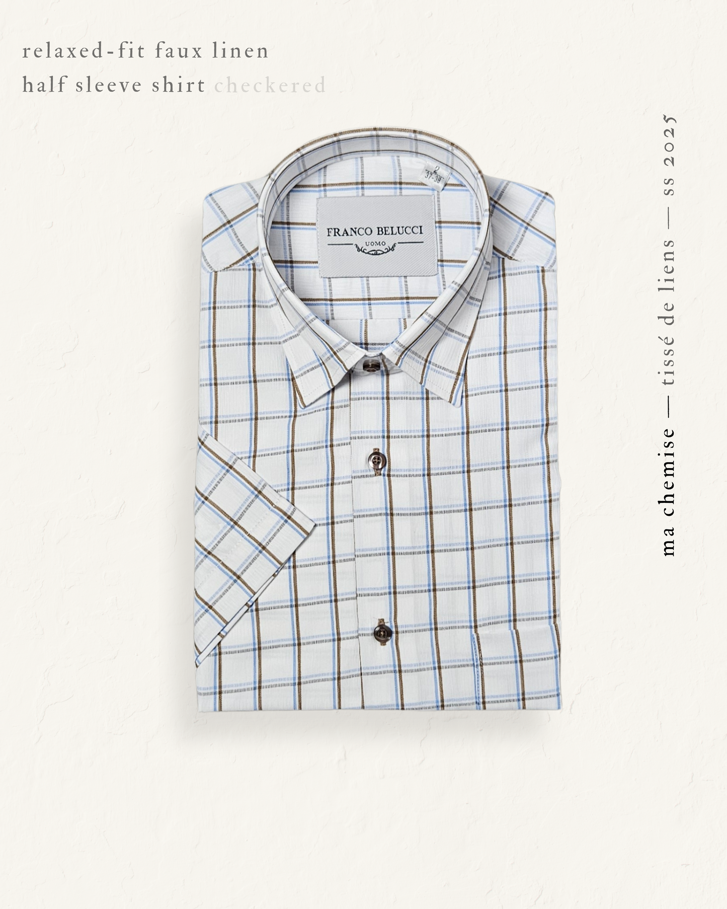 Short Sleeve Checkered Shirt