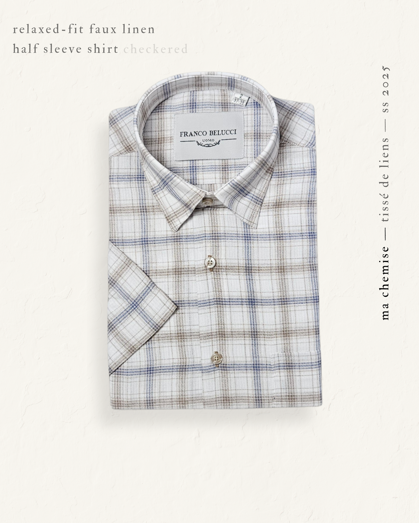 Short Sleeve Checkered Shirt