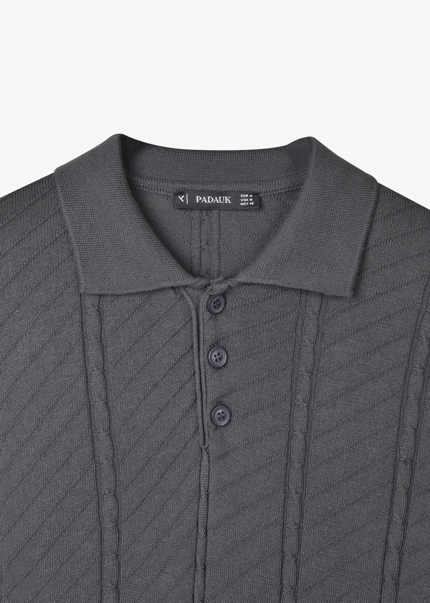 TEXTURED KNIT POLO SHIRT