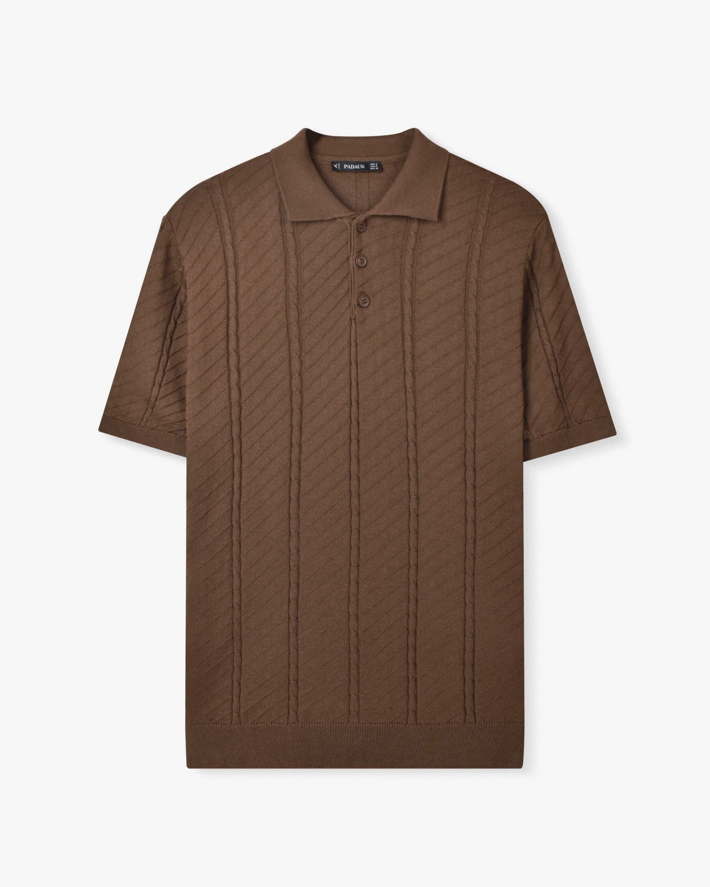 TEXTURED KNIT POLO SHIRT