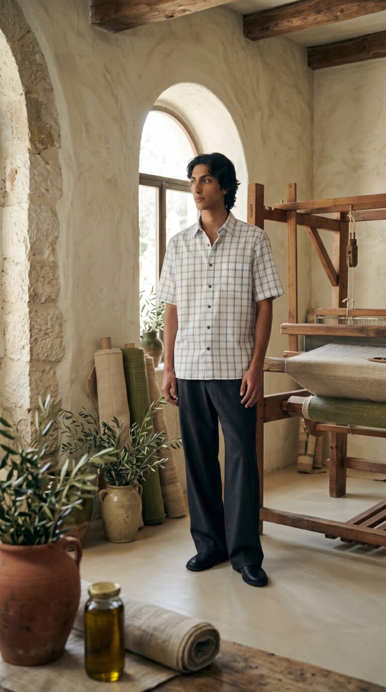 Chemise Carreaux Manches Courtes